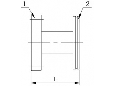 Переходник CF100 - ISO80 ( нержавеющая сталь )